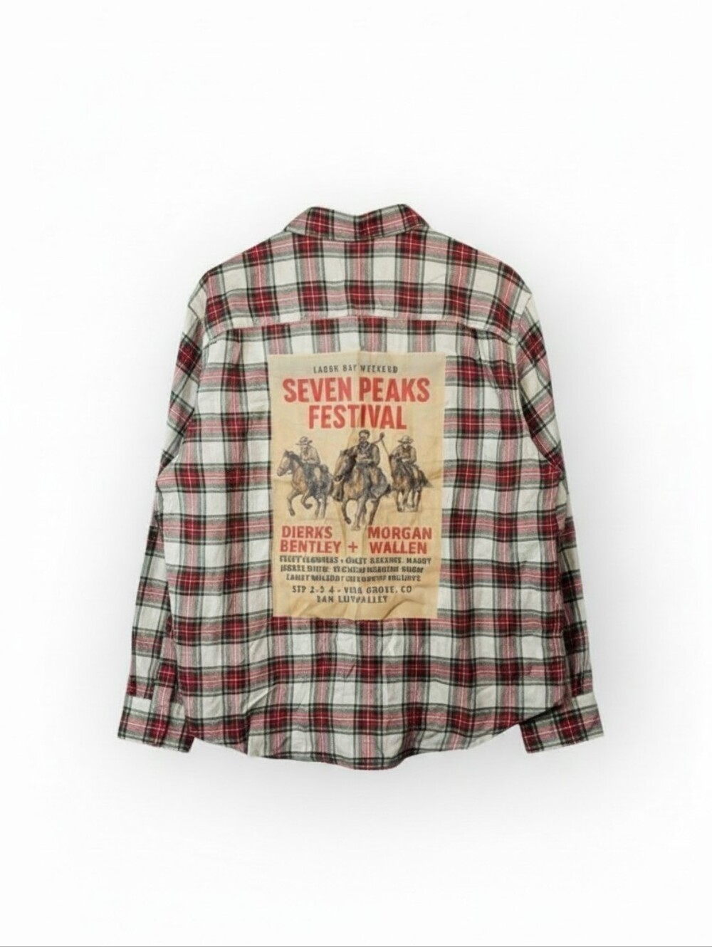 Custom Seven Peaks Festival Flannel George XL Morgan Wallen Dierks Bentley